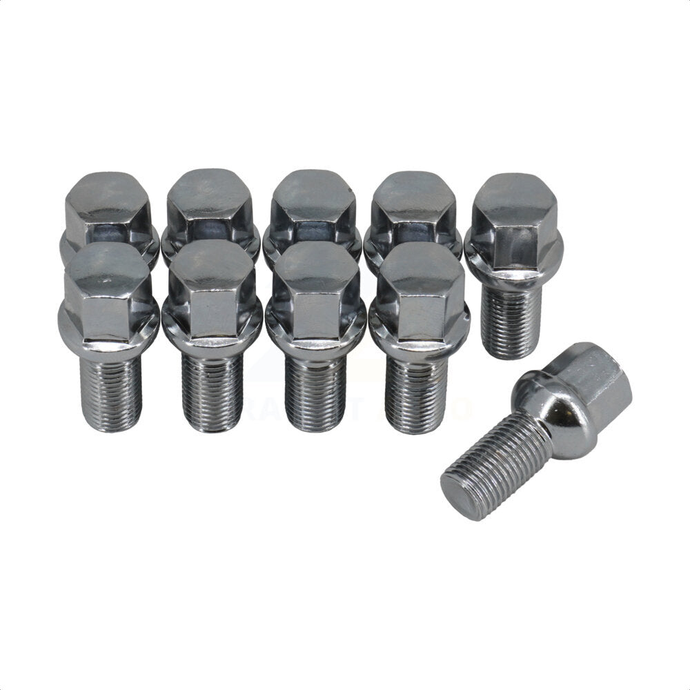 Boulons de roue chromés 17 HEX M14X1,5, siège à bille (paquet de 10)