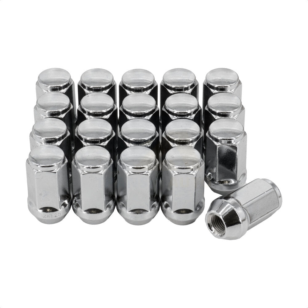 Écrou de roue chromé renflement gland 21 HEX M12X1.25 (paquet de 20) pour Nissan Subaru Rogue