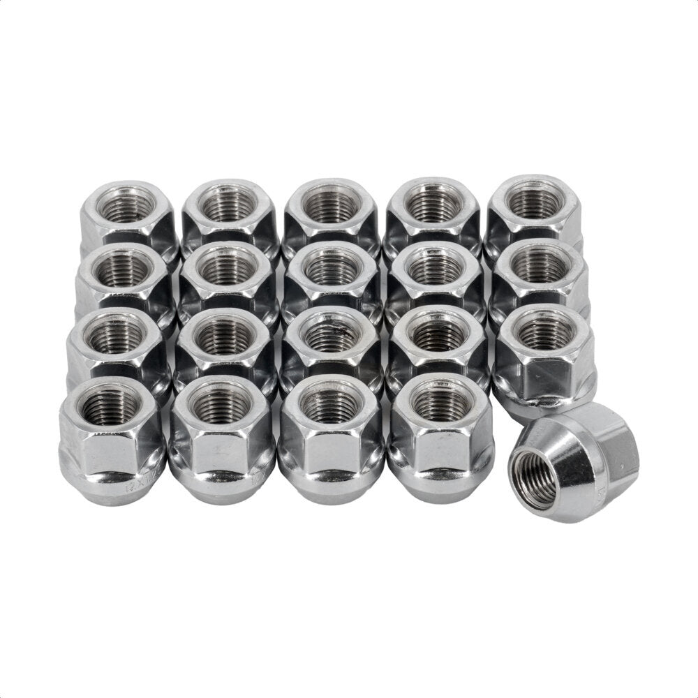 Chrome OpenEnd Bulge Acorn 19 HEX M12X1.25 (Paquet de 20) pour Nissan Subaru Rogue WR