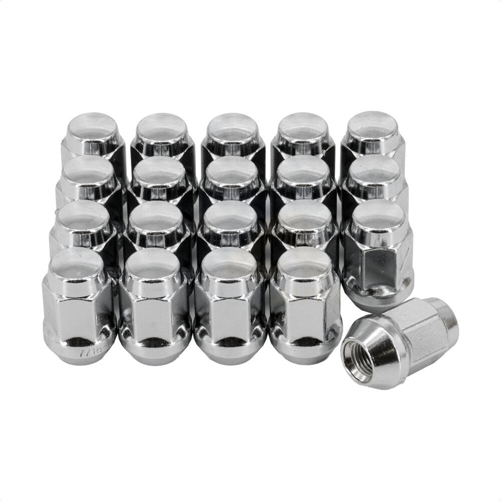 Écrou de roue chromé renflement gland 19 HEX 7/16 "X20 (paquet de 20) pour Chevrolet Camaro
