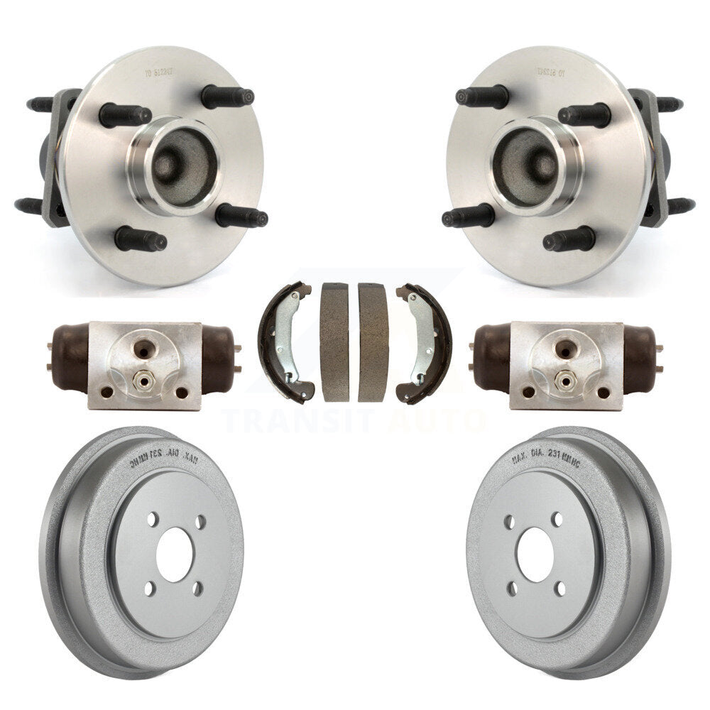 Cylindres de roue arrière et kit de roulement de moyeu de tambour et de chaussures enduits pour Saturn Ion