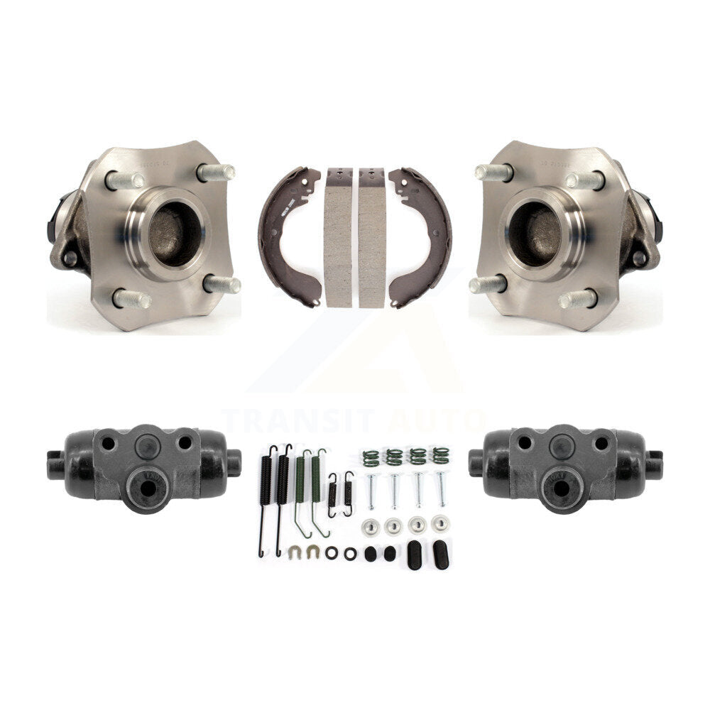 Kit de roulement de moyeu de chaussures de tambour de cylindres de roue arrière pour 08 Nissan Versa 4 roues ABS