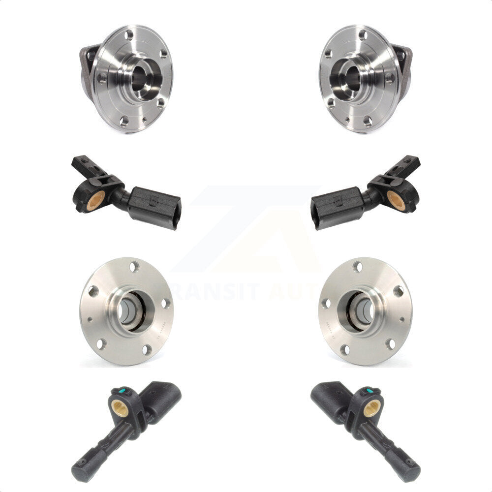 Kit de roulement de moyeu de roue avant et arrière et capteur ABS pour Volkswagen GTI 2015 – 2016