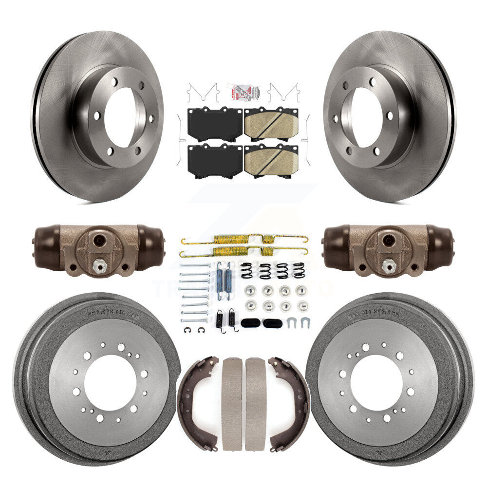 Rotors de frein à disque avant et arrière, plaquettes en céramique et Kit de tambour (9 pièces) pour Toyota Tundra