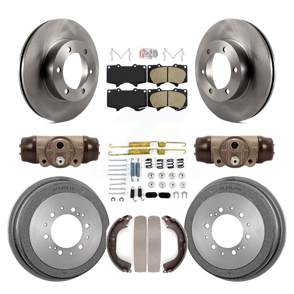 Rotors de frein à disque avant et arrière, plaquettes en céramique et Kit de tambour (9 pièces) pour Toyota Tundra