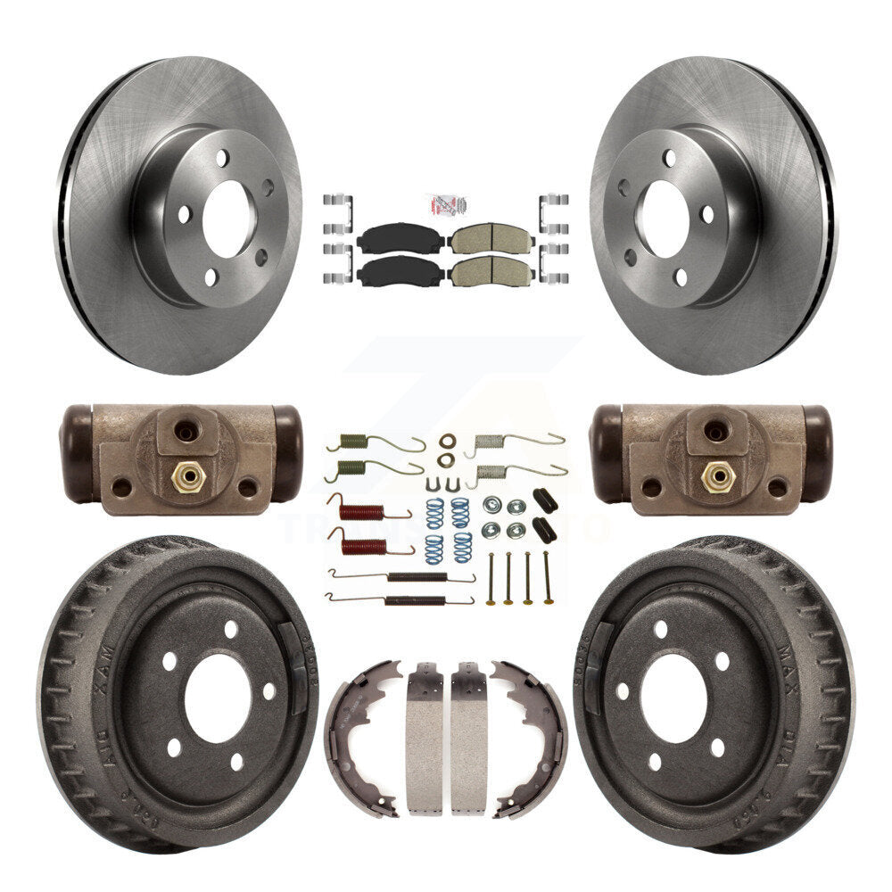 Rotors de frein à disque avant et arrière, plaquettes en céramique et Kit de tambour (9 pièces) pour Mazda B4000