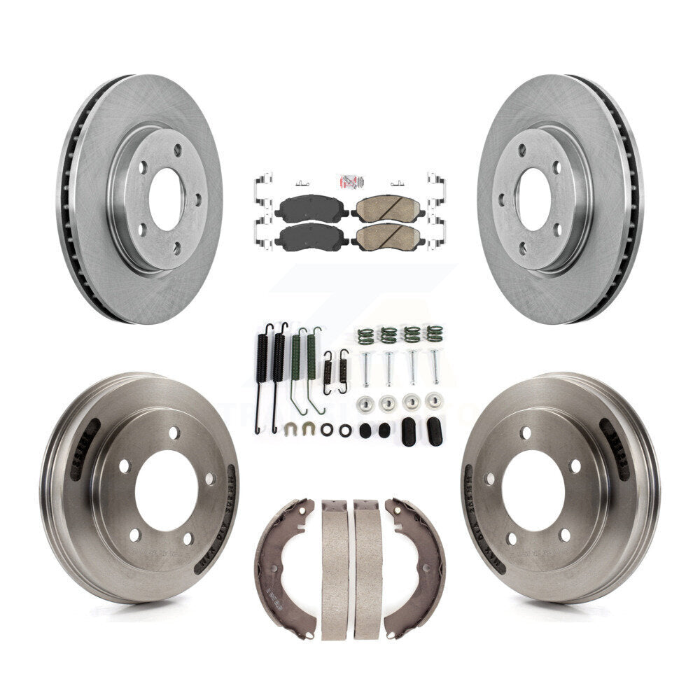 Kit de plaquettes et de tambour en céramique, Rotor de frein à disque avant et arrière (7 pièces) pour Mitsubishi Lance