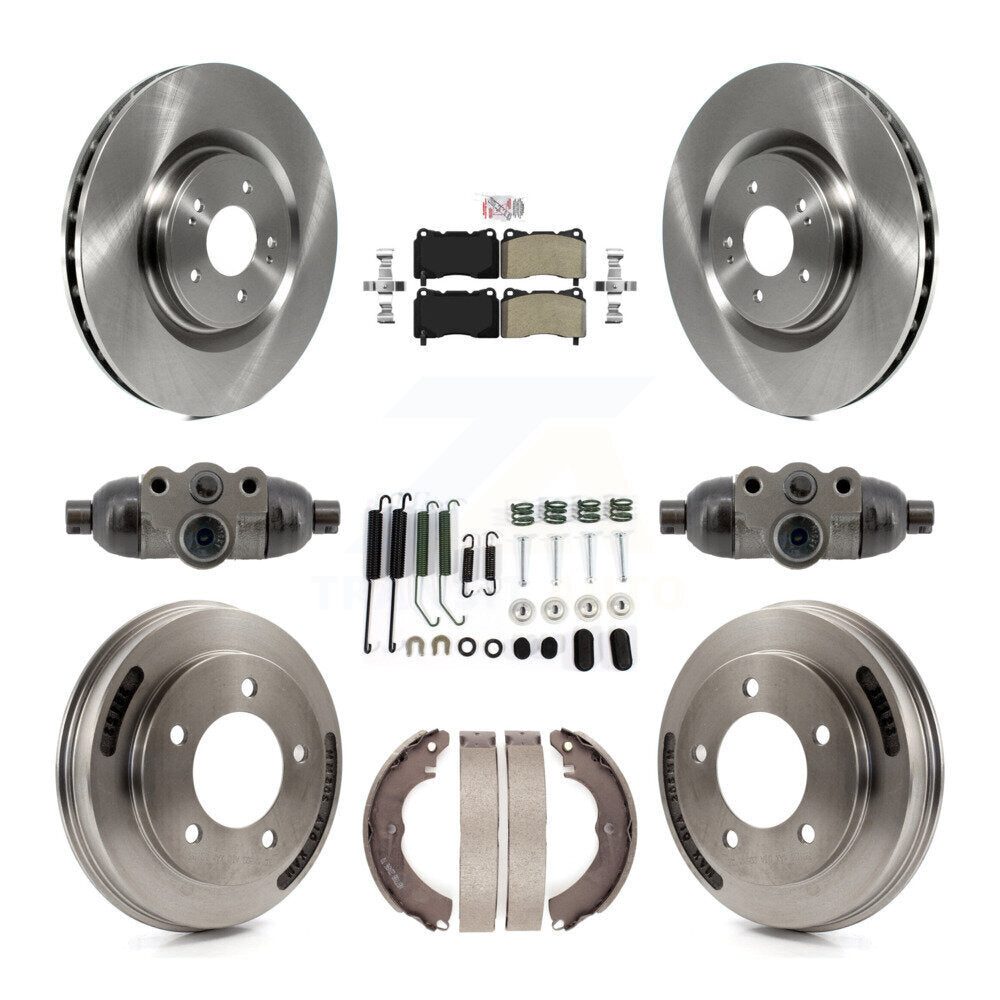 Rotors de frein avant et arrière, Kit de tampons et tambours semi-métalliques (9 pièces) pour Mitsubishi Lance