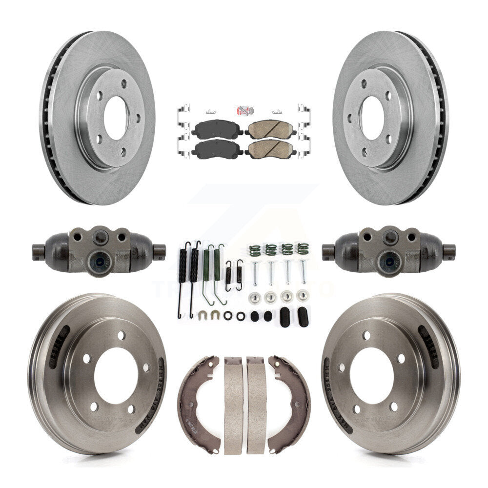 Kit de plaquettes et de tambour en céramique, Rotor de frein à disque avant et arrière (9 pièces) pour Mitsubishi Lance