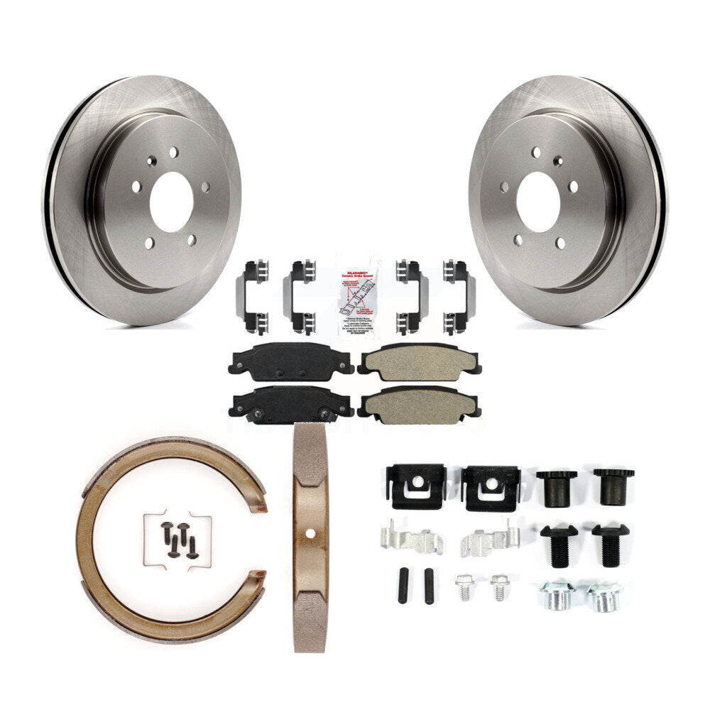 Kit de quincaillerie pour chaussures de stationnement, Rotors à disque arrière, plaquettes semi-métalliques, pour Cadillac STS