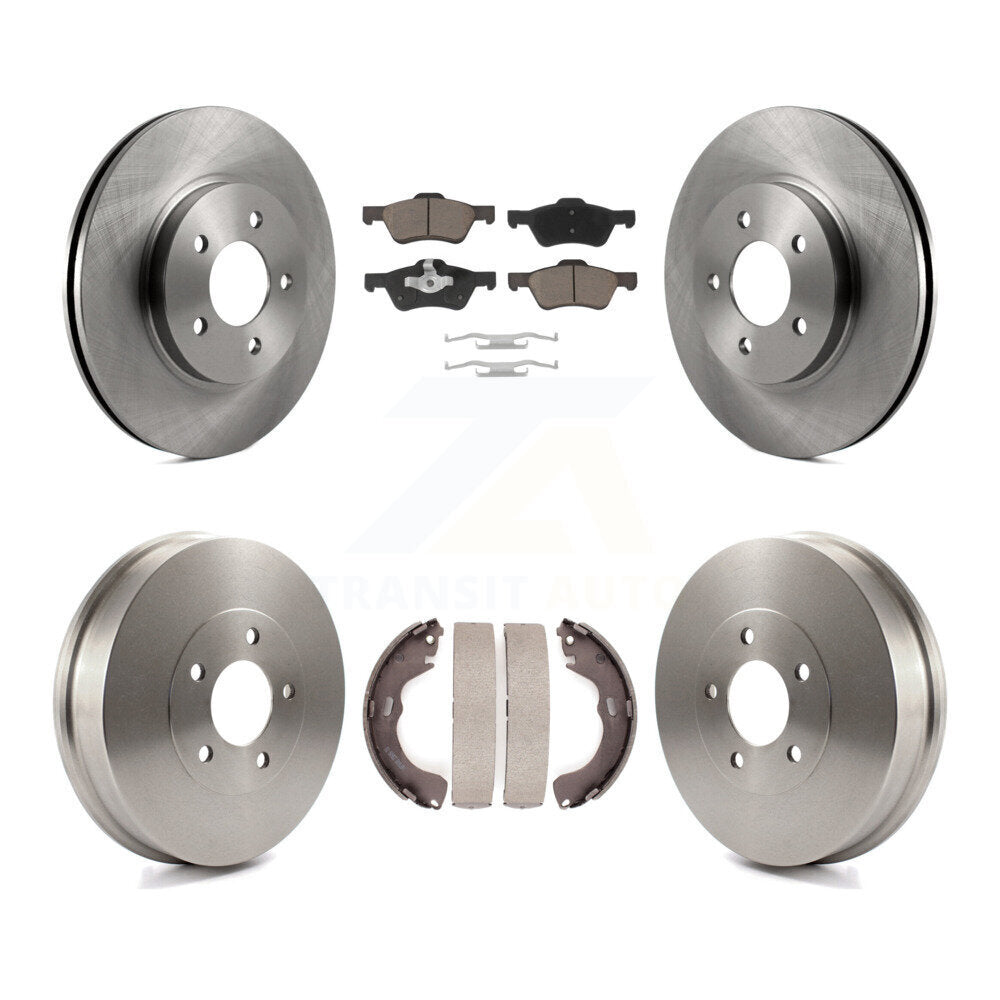 Rotors de frein à disque avant et arrière, plaquettes en céramique et Kit de batterie pour Mazda Tribute 2008