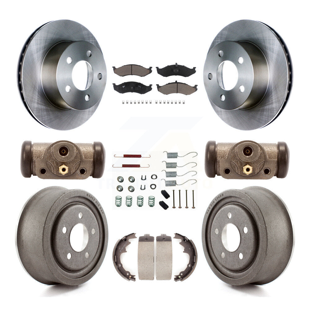 Kit de tambour de plaquettes en céramique de rotors de frein avant et arrière (9 pièces) pour Jeep TJ 97-98 4 roues AB