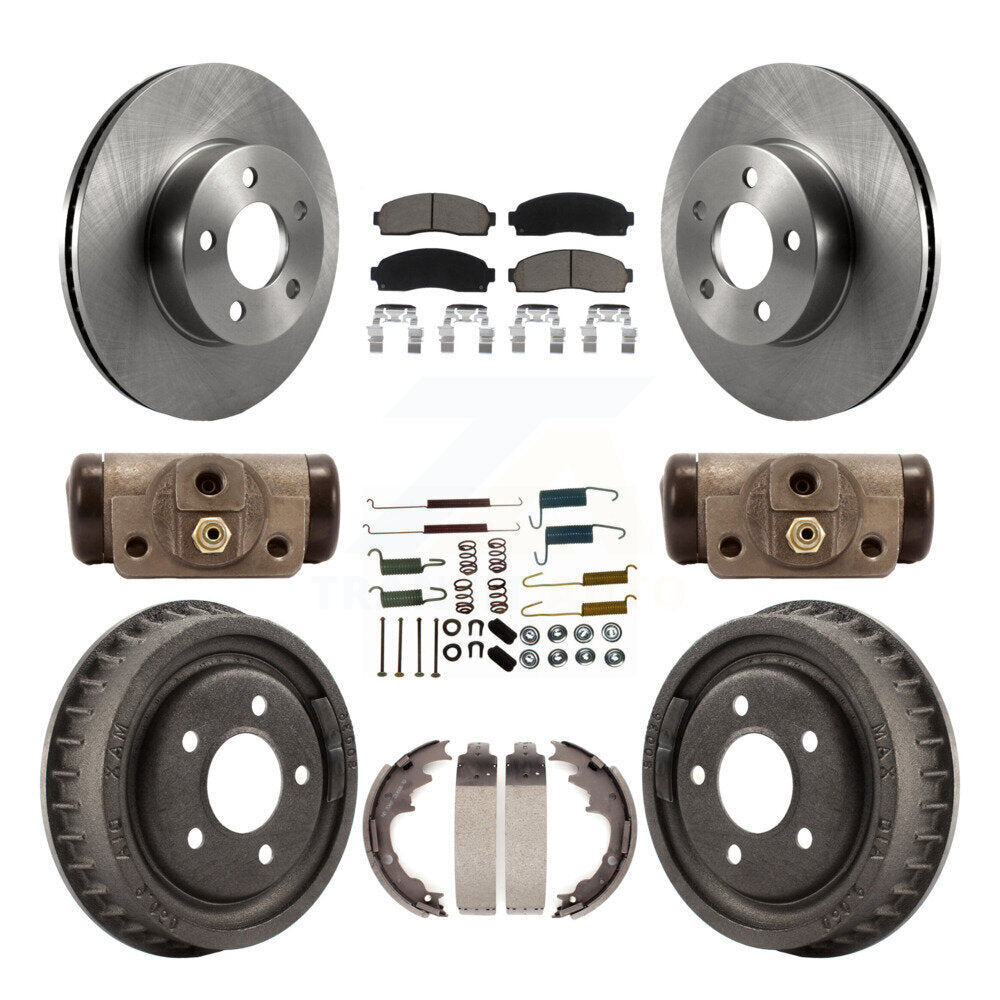 Rotors de frein à disque avant et arrière, plaquettes en céramique et Kit de tambour (9 pièces) pour Mazda B4000