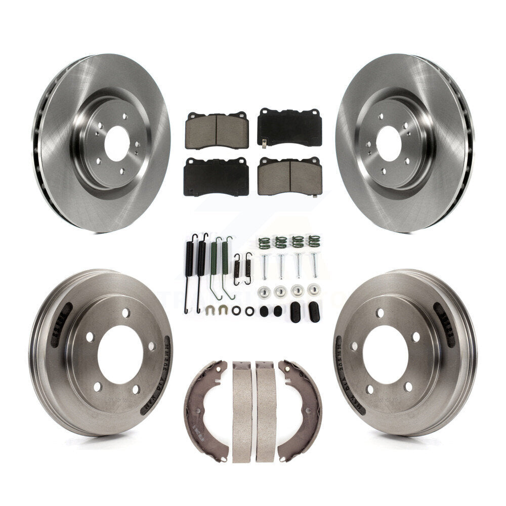 Kit de plaquettes et de tambour en céramique, Rotor de frein à disque avant et arrière (7 pièces) pour Mitsubishi Lance