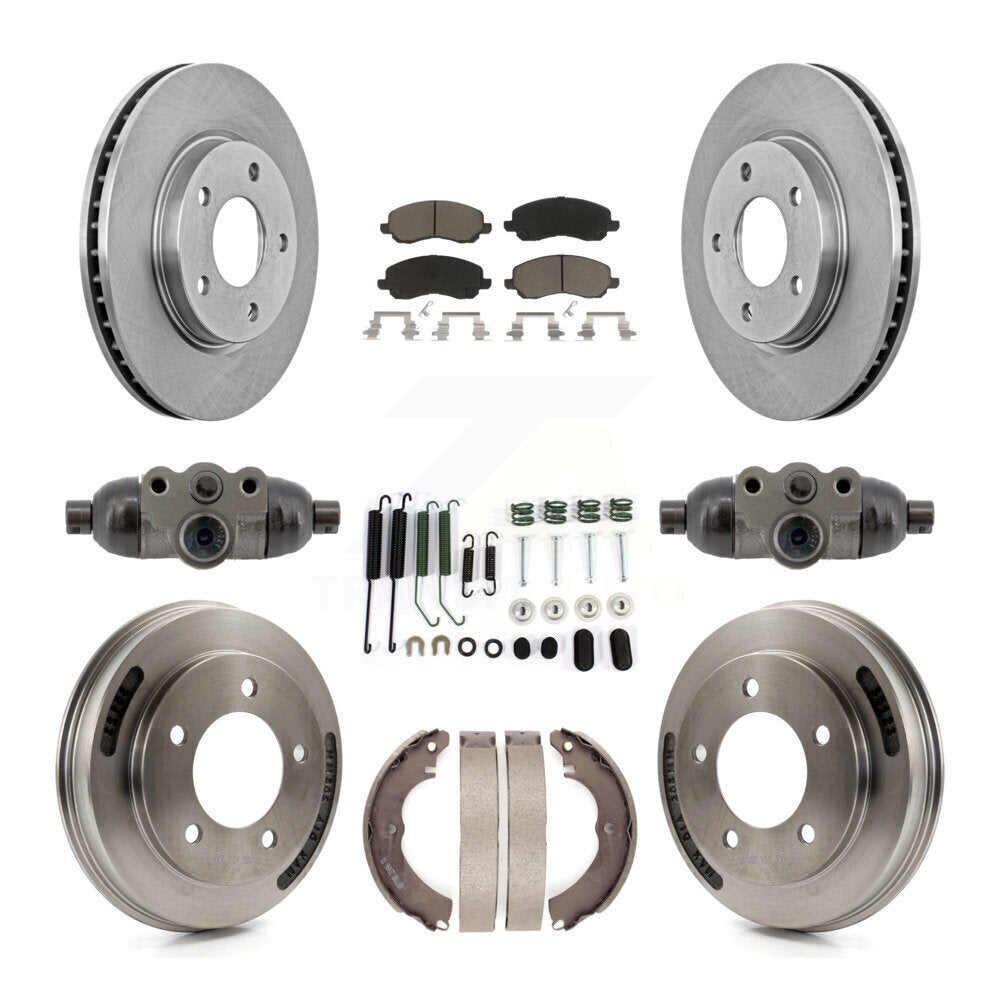 Kit de plaquettes et de tambour en céramique, Rotor de frein à disque avant et arrière (9 pièces) pour Mitsubishi Lance
