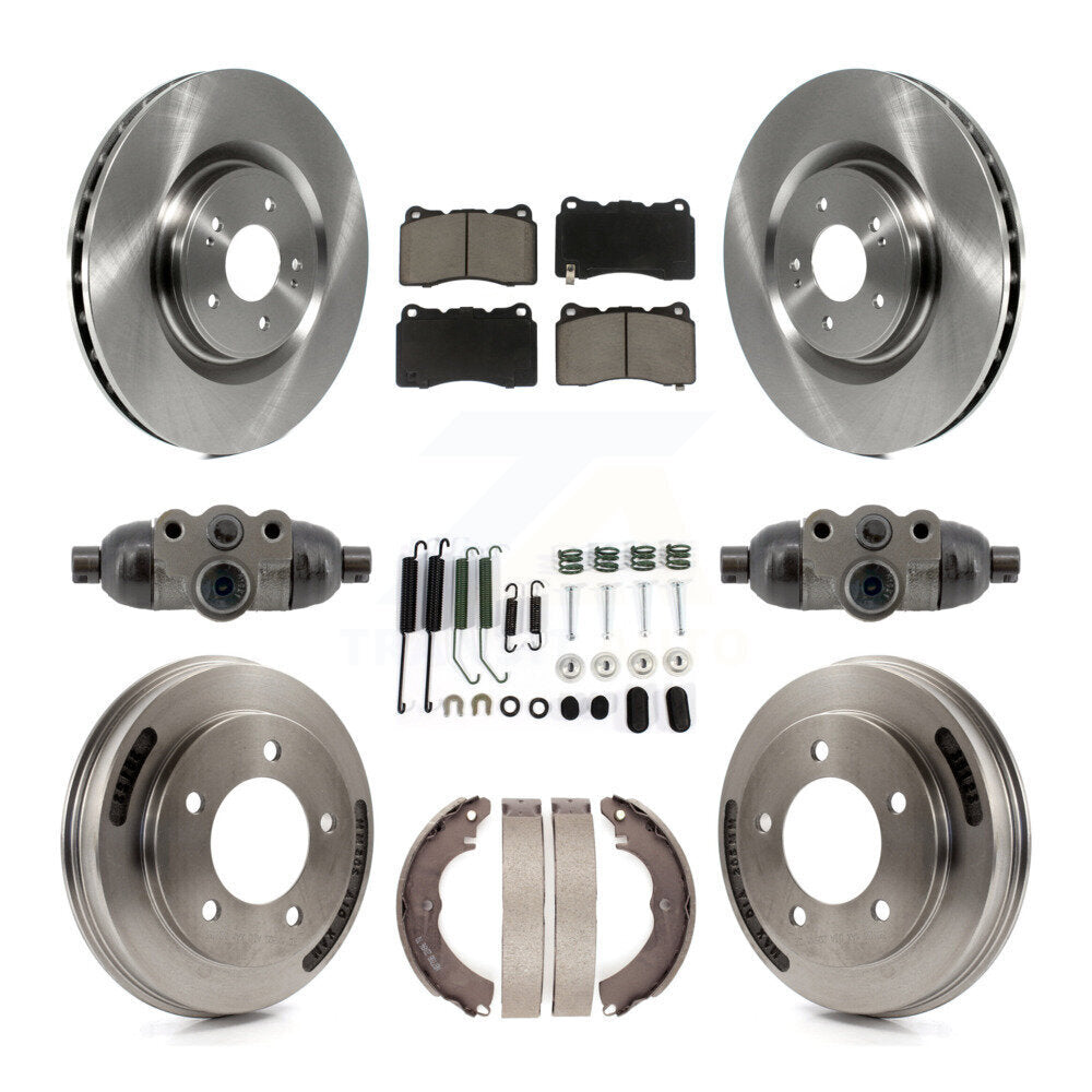Kit de plaquettes et de tambour en céramique, Rotor de frein à disque avant et arrière (9 pièces) pour Mitsubishi Lance