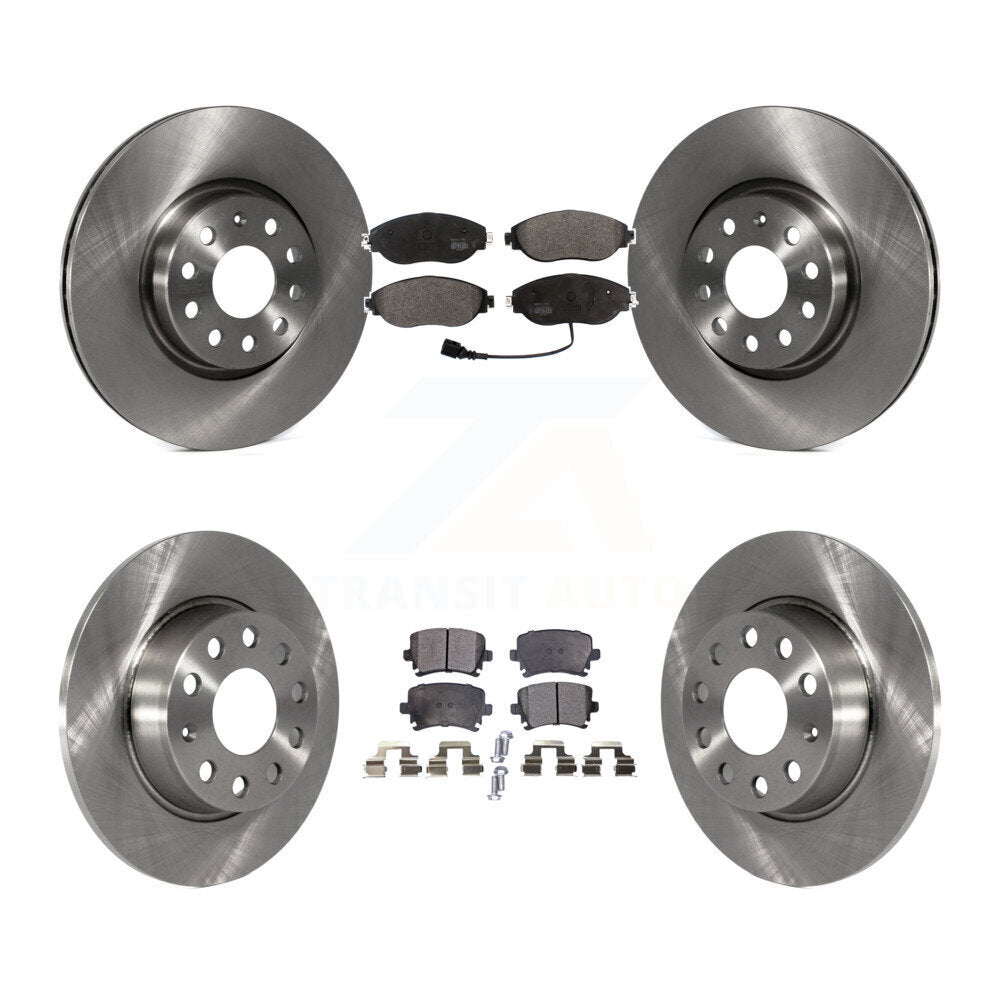 Kit de disques de frein à disque avant et arrière et plaquettes semi-métalliques pour Volkswagen GTI