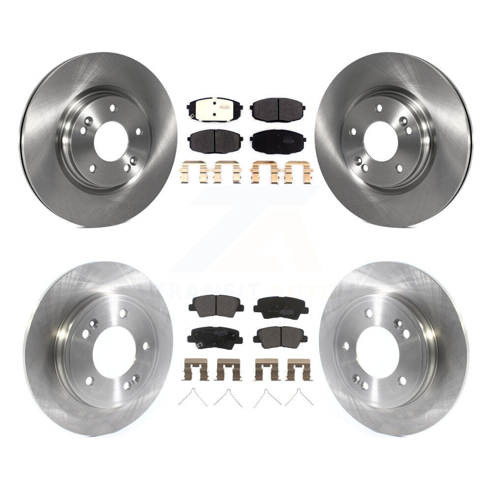 Kit de rotors de frein à disque avant et arrière et plaquettes semi-métalliques pour Kia Forte 2020 1,6 L