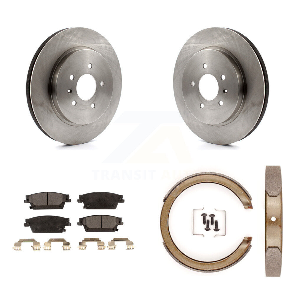 Kit de plaquettes semi-métalliques et de patins de frein de stationnement, Rotors à disque arrière pour Cadillac ST