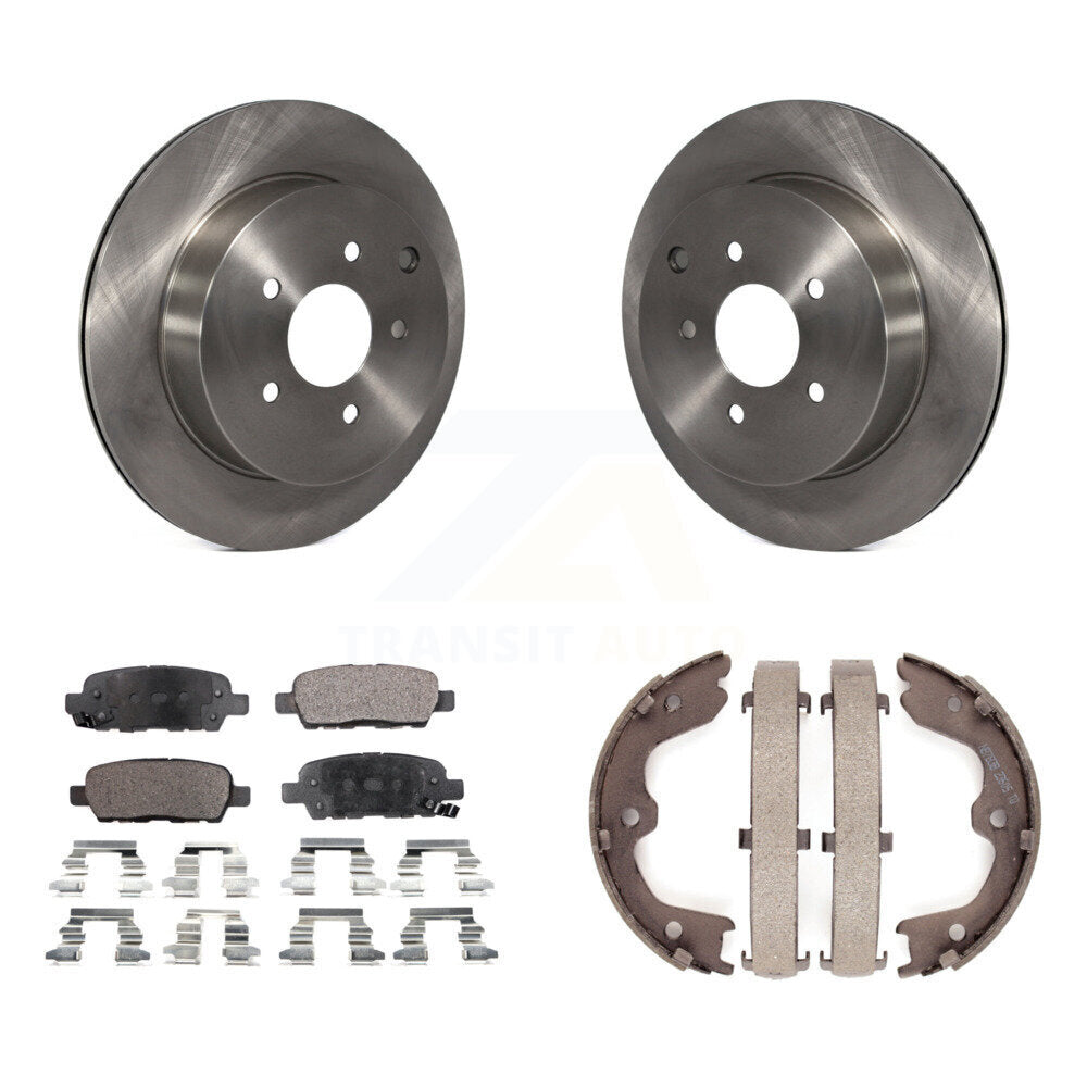 Kit de plaquettes semi-métalliques et de chaussures de stationnement pour rotors de disque arrière, pour INFINITI FX35 FX4