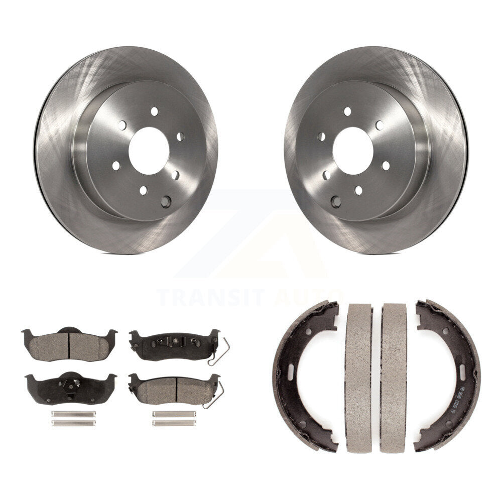 Kit de plaquettes semi-métalliques et de chaussures de stationnement pour rotors de disque arrière, pour Nissan Pathfinder