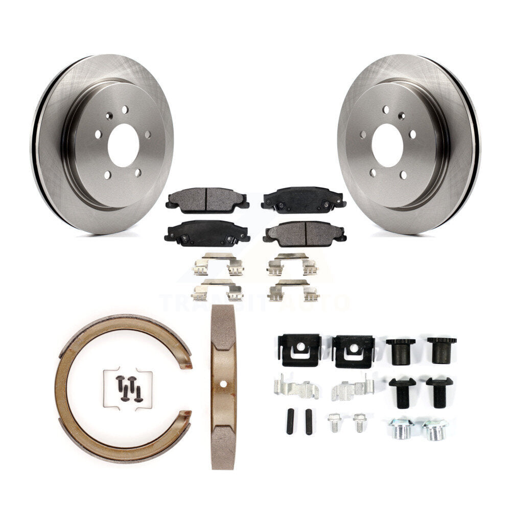 Kit de quincaillerie pour chaussures de stationnement, Rotors à disque arrière, plaquettes semi-métalliques, pour Cadillac STS