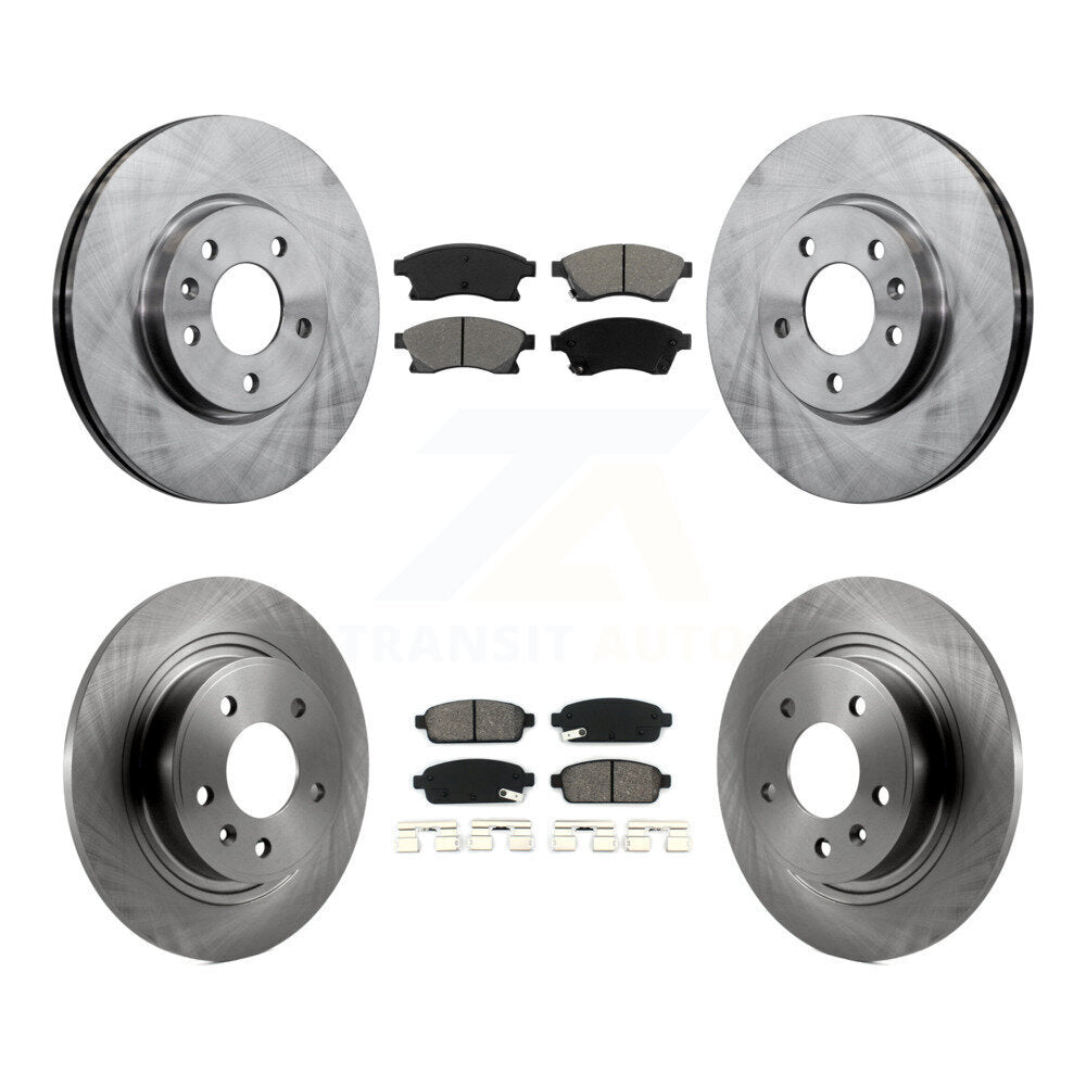 Rotor de frein à disque avant et arrière et Kit de plaquettes semi-métalliques pour Buick Veran 2012 – 2013