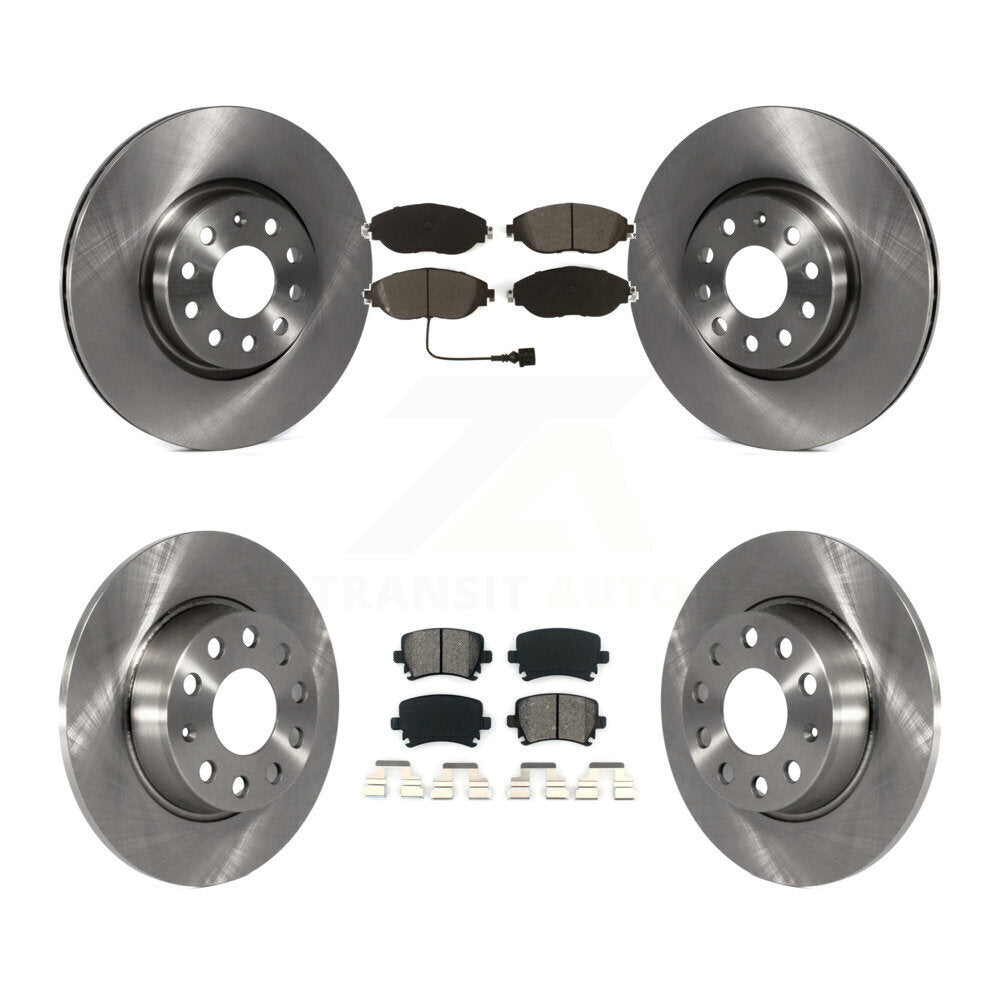 Kit de disques de frein à disque avant et arrière et plaquettes semi-métalliques pour Volkswagen GTI