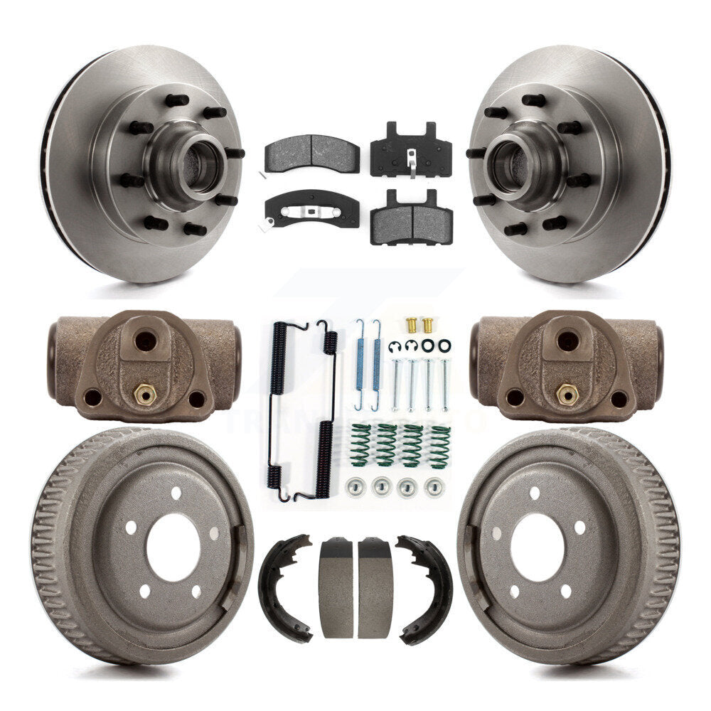 Kit de plaquettes et de tambour semi-métalliques, Rotor de frein avant et arrière, pour Chevrolet C1500 Suburba