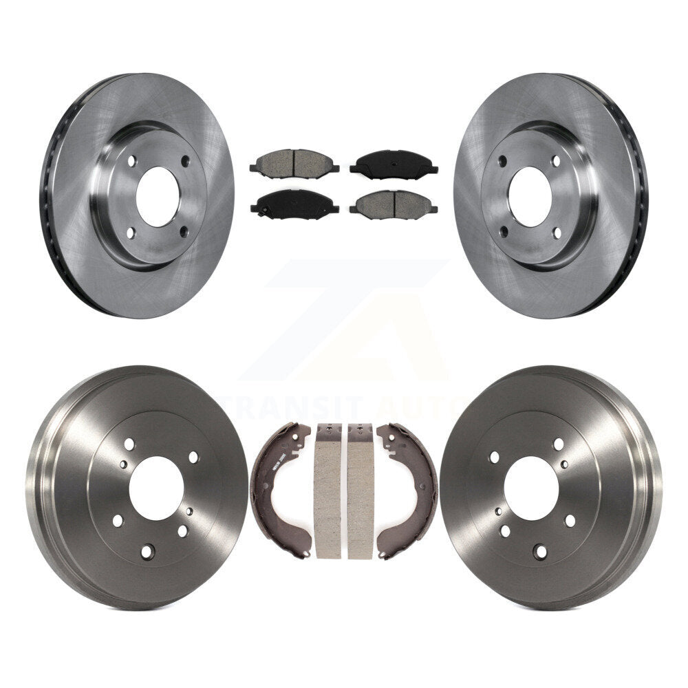 Kit de plaquettes et de tambour semi-métalliques, Rotor de frein avant et arrière, pour Nissan Versa 4 roues AB