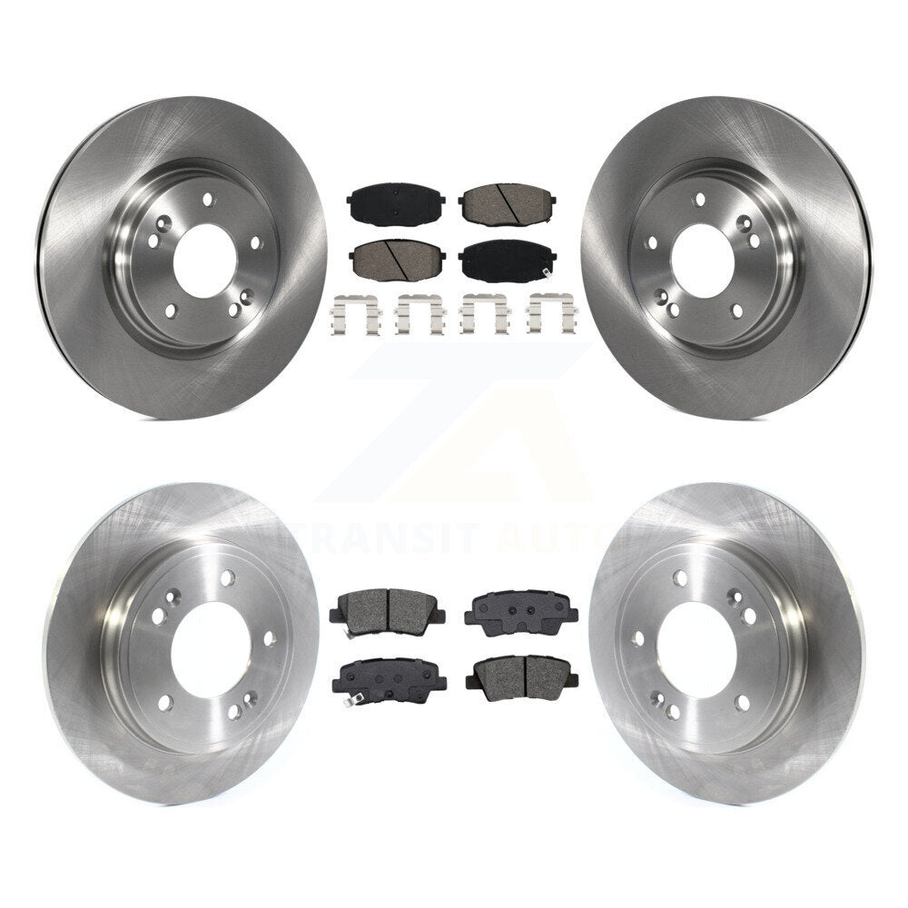 Kit de rotors de frein à disque avant et arrière et plaquettes semi-métalliques pour Kia Forte 2020 1,6 L