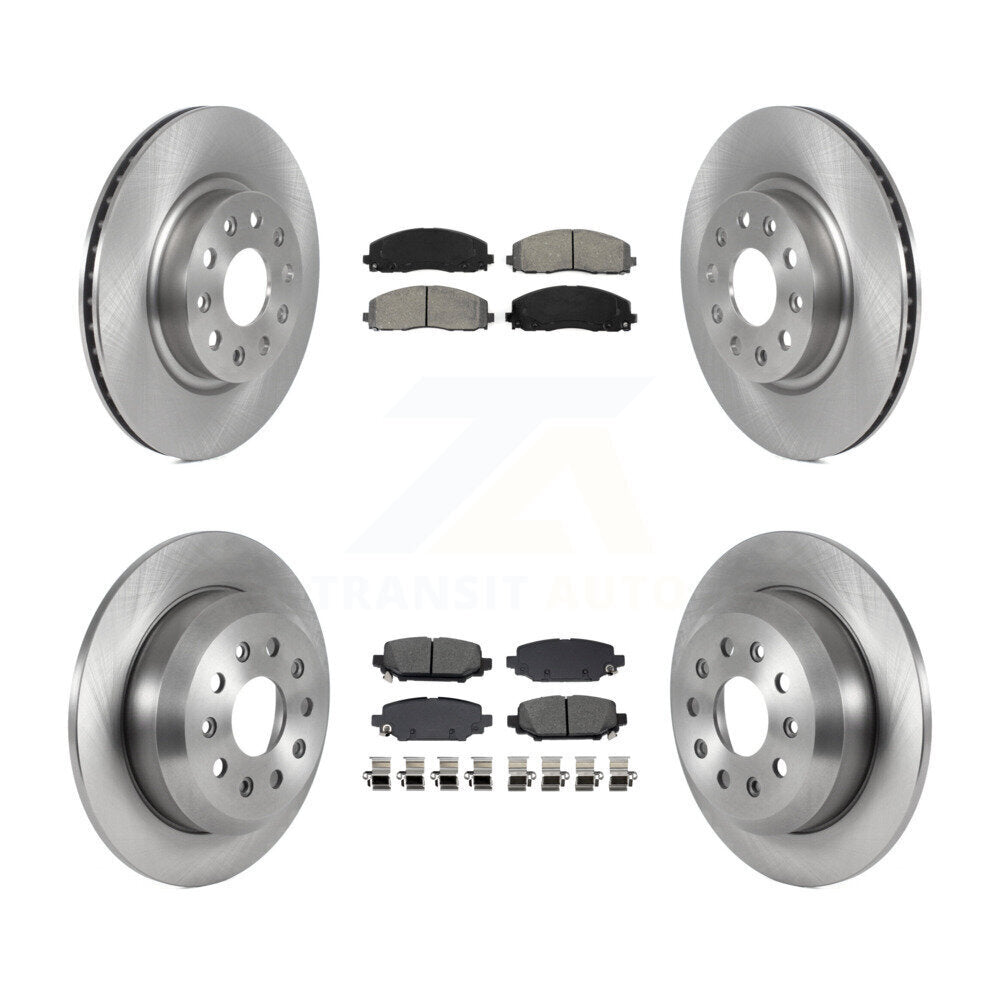 Kit de rotor de frein avant et arrière et plaquettes semi-métalliques pour Jeep Wrangler Spor 2018 – 2019