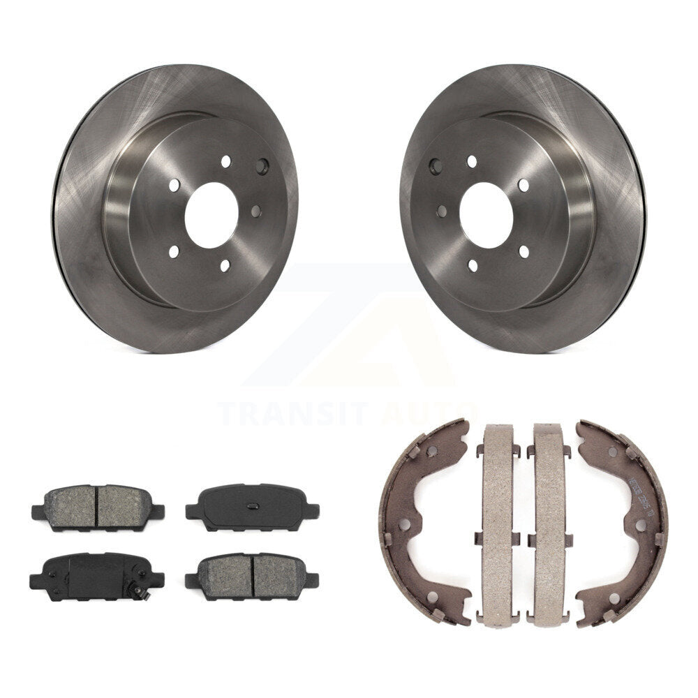 Kit de plaquettes semi-métalliques et de chaussures de stationnement pour rotors de disque arrière, pour INFINITI FX35 FX4