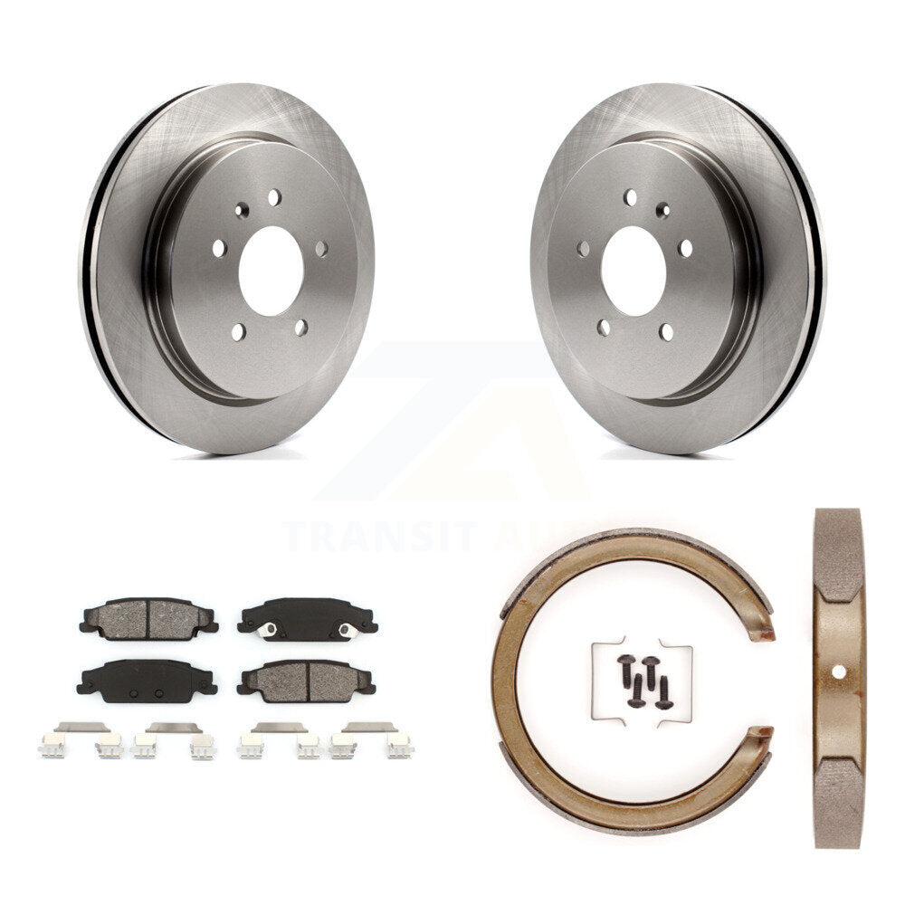 Kit de plaquettes semi-métalliques et de patins de frein de stationnement, Rotors à disque arrière pour Cadillac ST