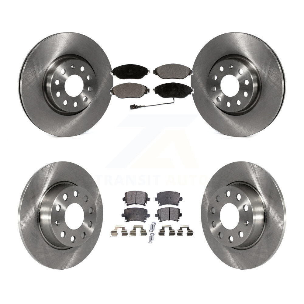 Kit de rotors de frein à disque avant et arrière et plaquettes en céramique pour Volkswagen GTI K8T-102868