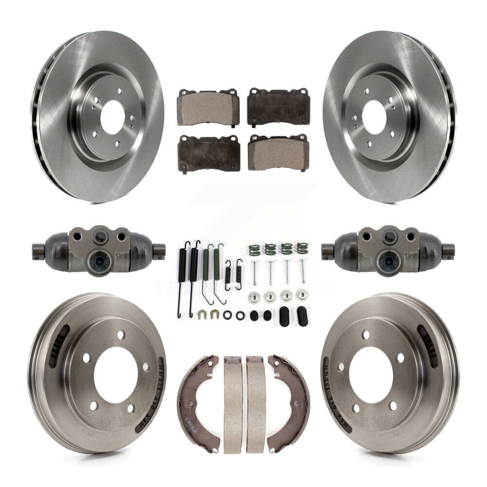 Kit de plaquettes et de tambour en céramique, Rotor de frein à disque avant et arrière (9 pièces) pour Mitsubishi Lance