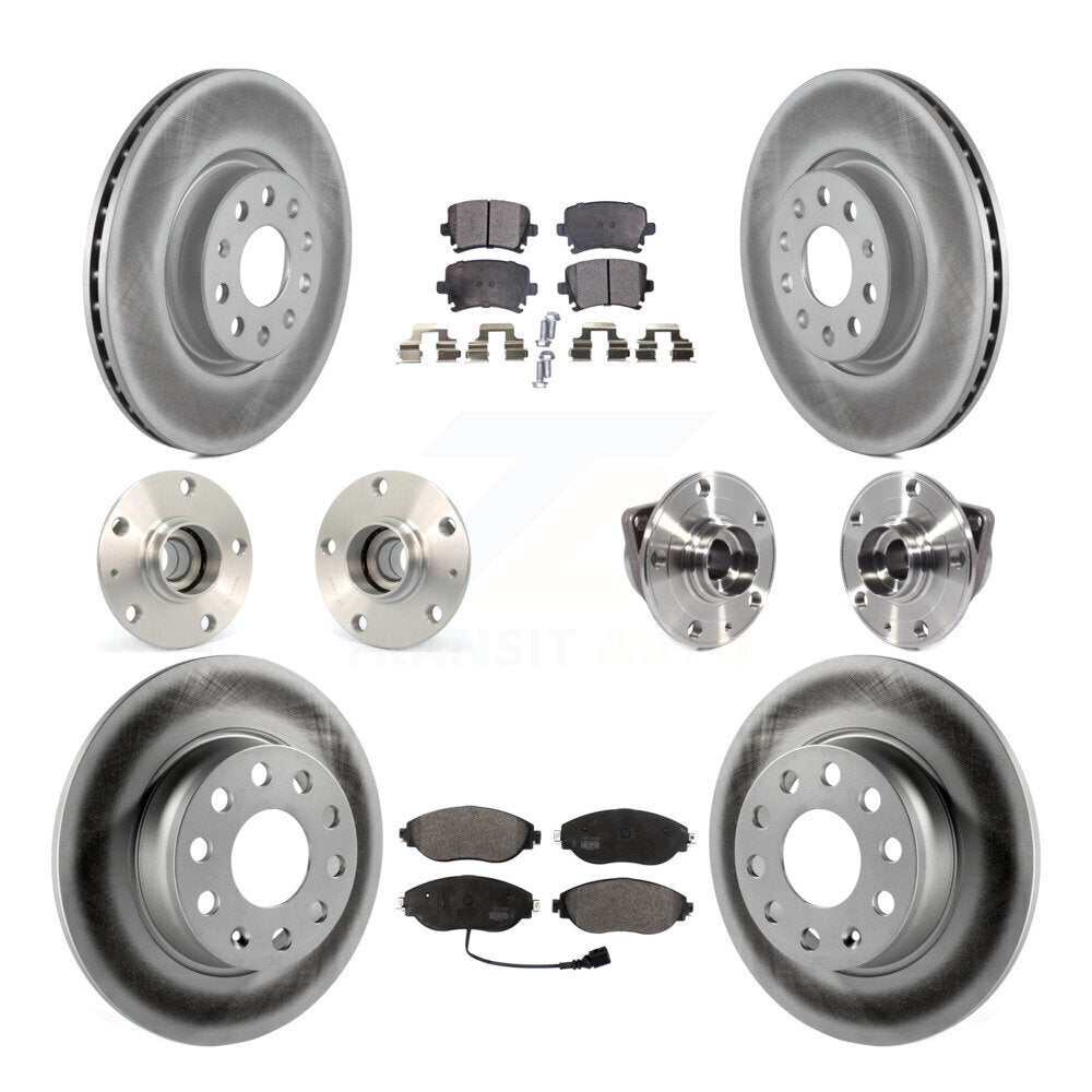 Kit de plaquettes de Rotor de frein à disque revêtu de roulement de moyeu avant et arrière (10 pièces) pour Volkswagen GT