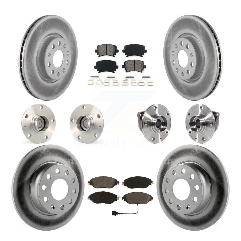 Kit de plaquettes de Rotor de frein à disque revêtu de roulement de moyeu avant et arrière (10 pièces) pour Volkswagen GT