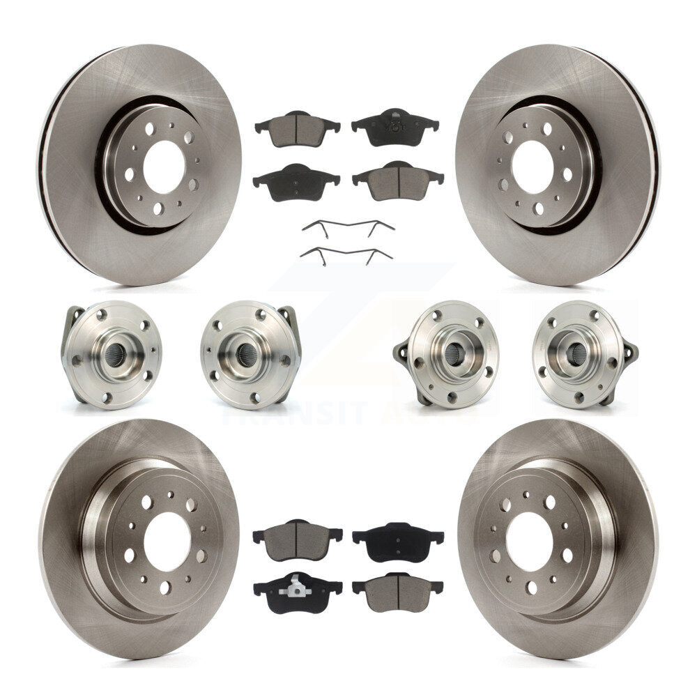 Kit de rotors et plaquettes de frein à disque, roulement de moyeu avant et arrière (10 pièces) pour Volvo S60 AW 2008
