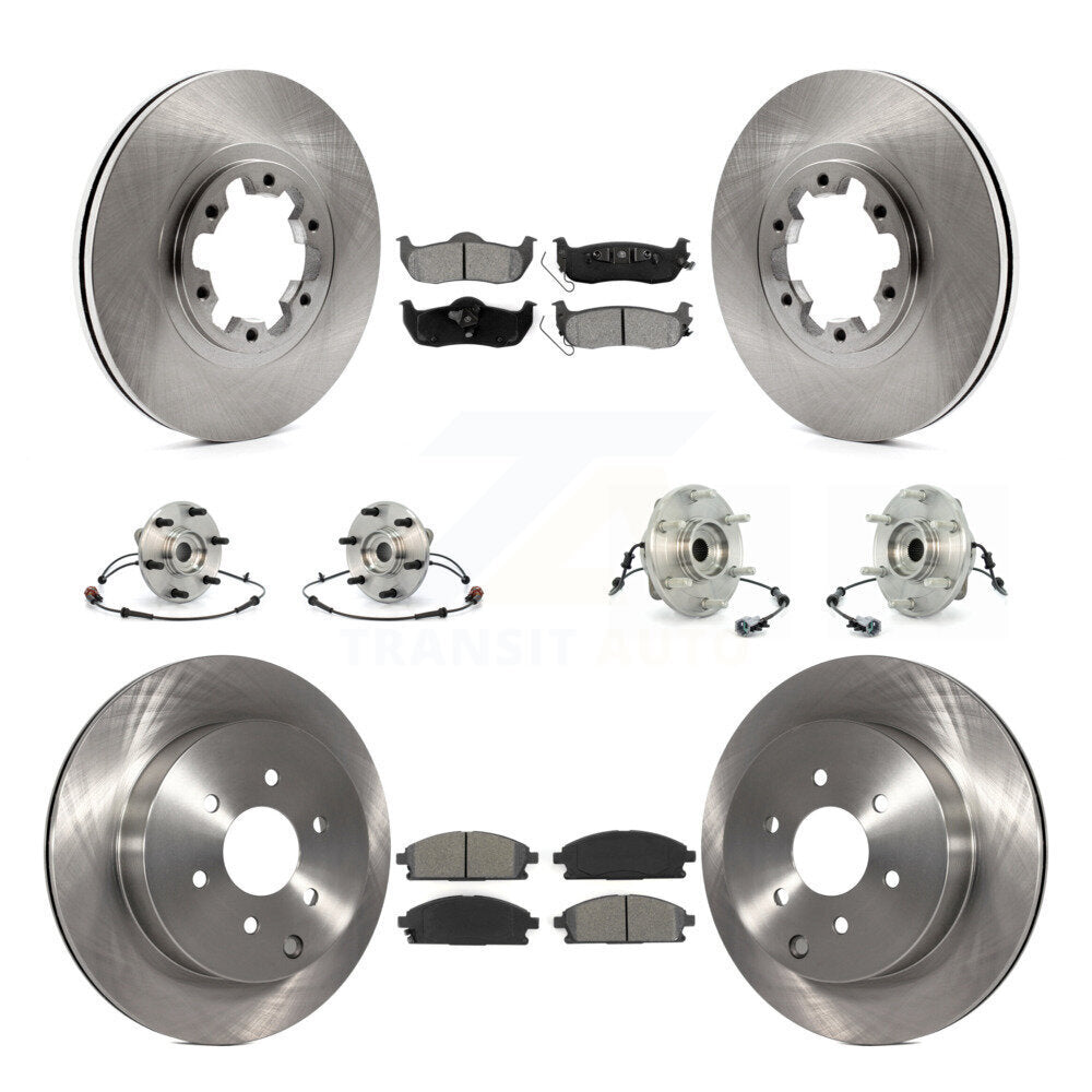 Kit de rotor et de plaquettes de frein à disque, roulement de moyeu avant et arrière (10 pièces) pour Nissan Pathfinde