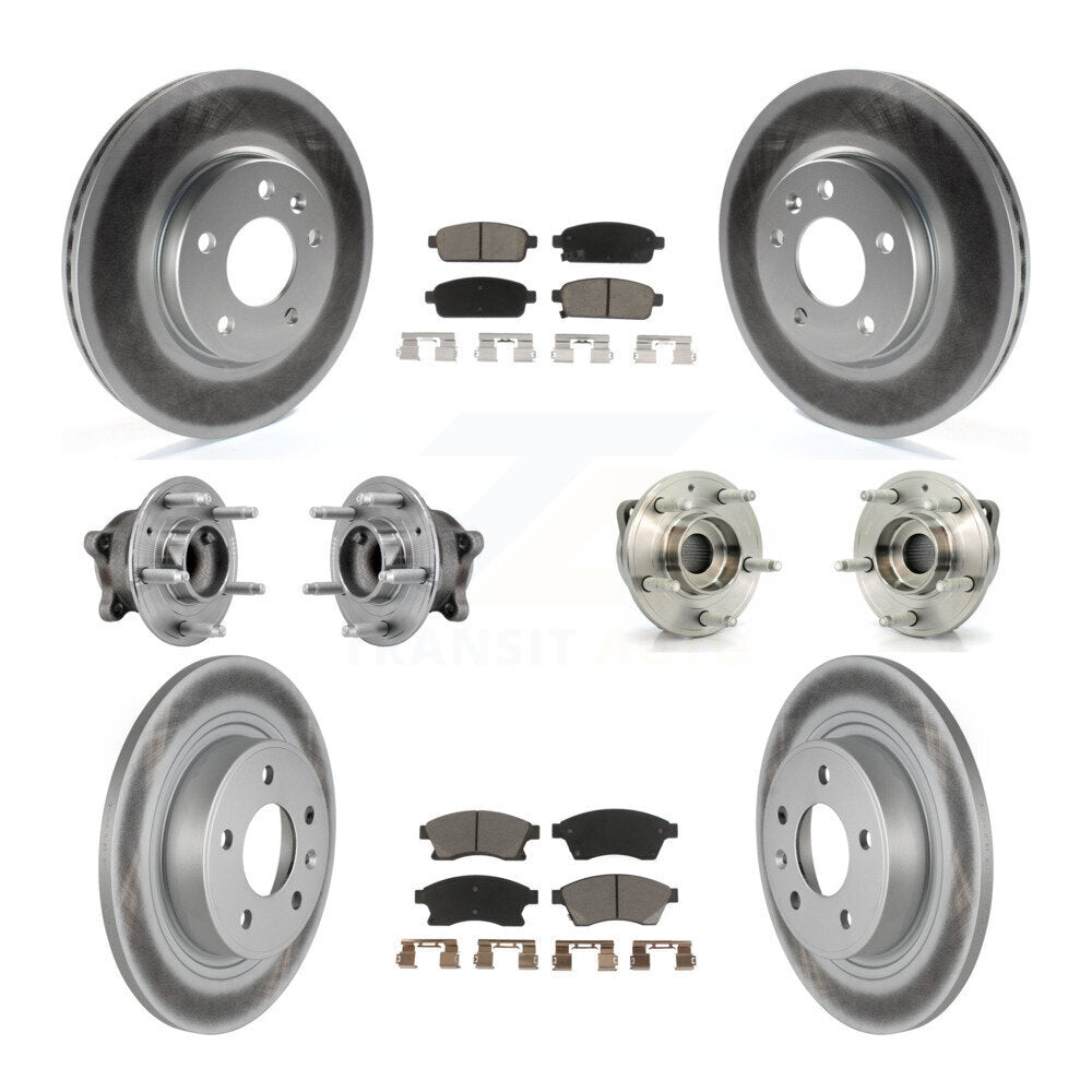 Kit de plaquettes de rotor de frein enduites de roulement de moyeu avant et arrière (10 pièces) pour Buick Veran 12-13