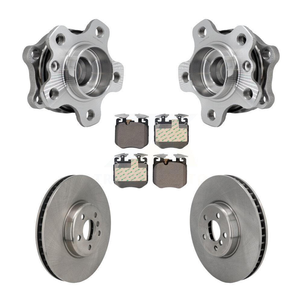 Kit de rotors et plaquettes de frein à disque, ensemble de roulements de moyeu avant, pour BMW 540i xDrive