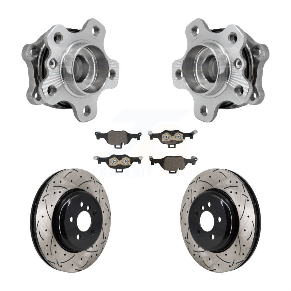 Kit de plaquettes de Rotor de frein, roulement de moyeu avant, fente percée, pour BMW 530i xDrive 540i 530