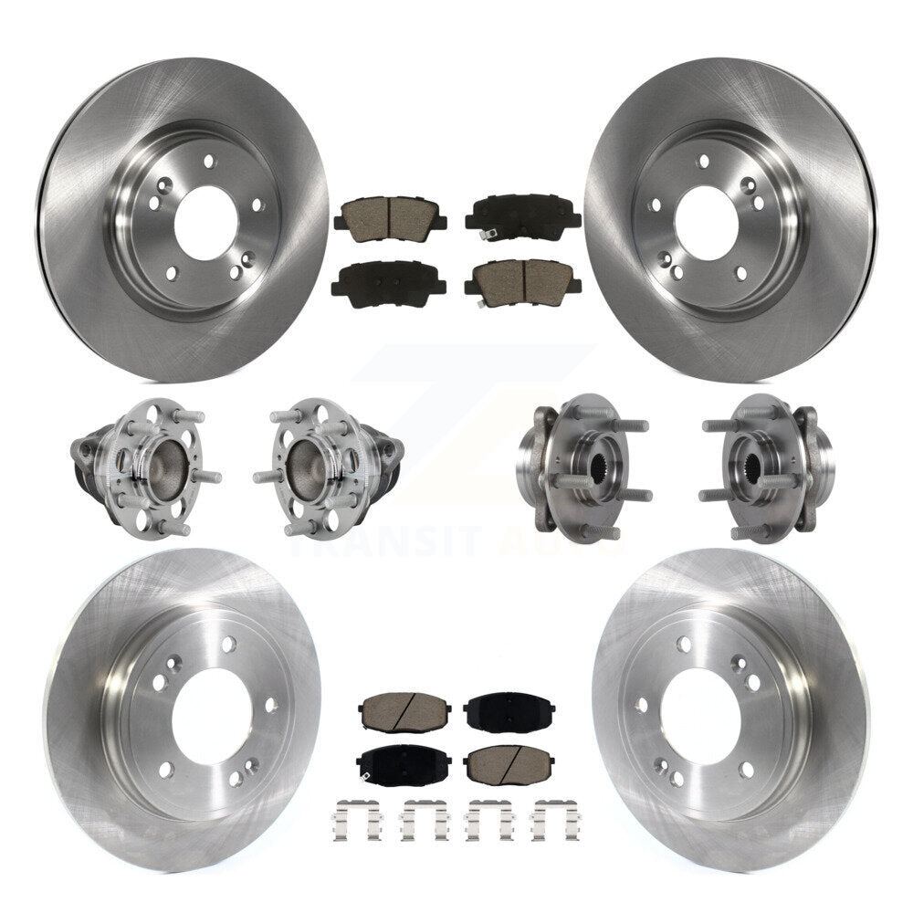 Kit de rotor et de plaquettes de frein à disque, roulement de moyeu avant et arrière (10 pièces) pour Kia Forte 2020 1.6