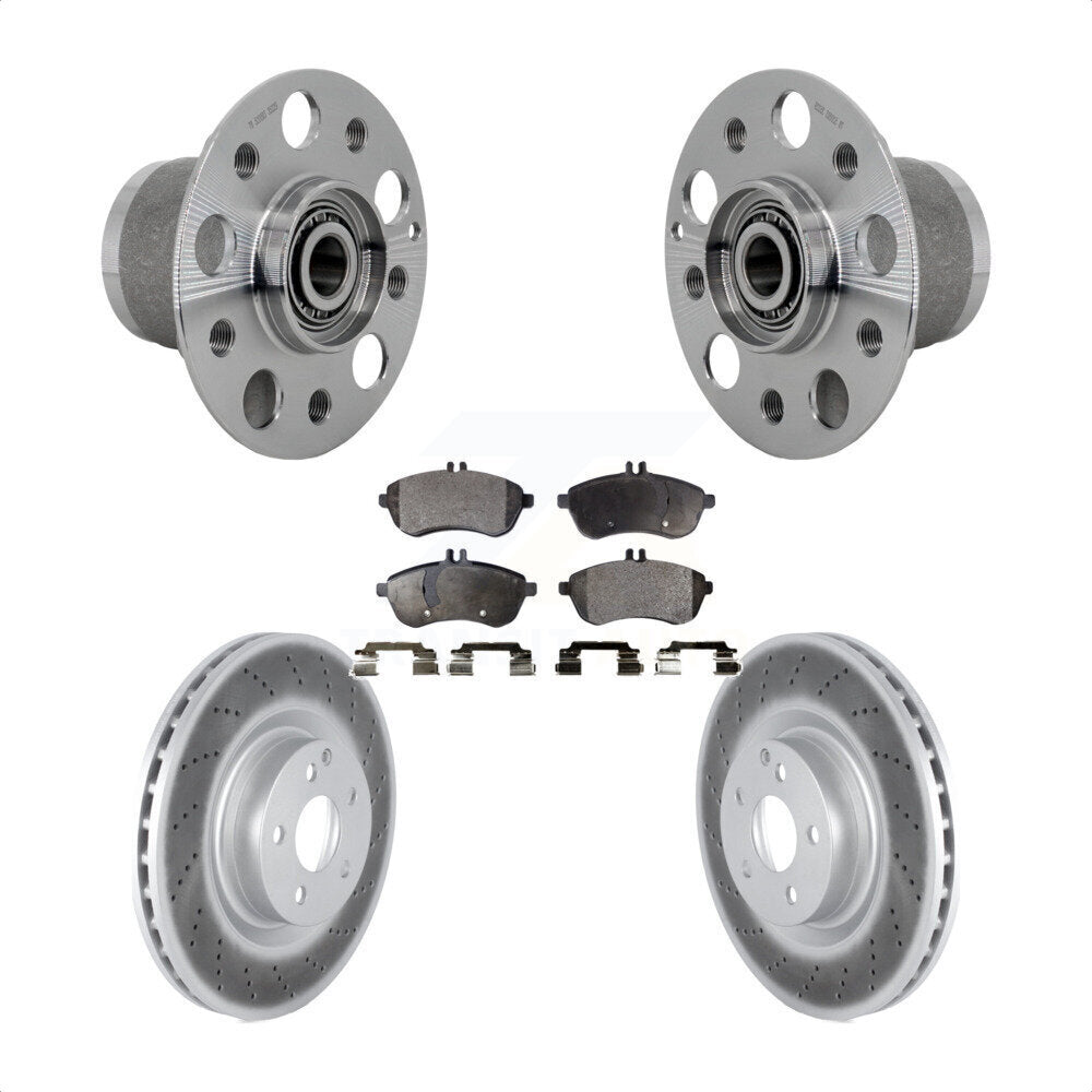 Ensemble de roulement de moyeu avant, Rotor de frein enduit et Kit de plaquettes pour Mercedes-Benz C25