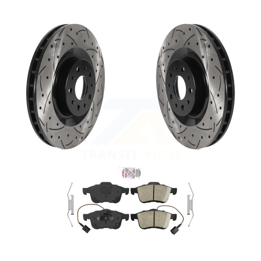 Kit de plaquettes en céramique pour Rotor de frein à disque, fente de forage à revêtement avant, pour Fiat 500 2014 – 2020