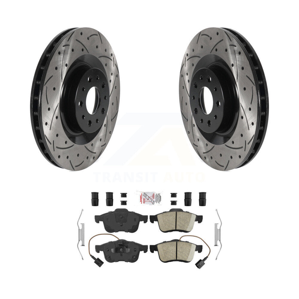 Kit de plaquettes en céramique pour Rotor de frein à disque, fente de forage à revêtement avant, pour Fiat 500 2014 – 2020