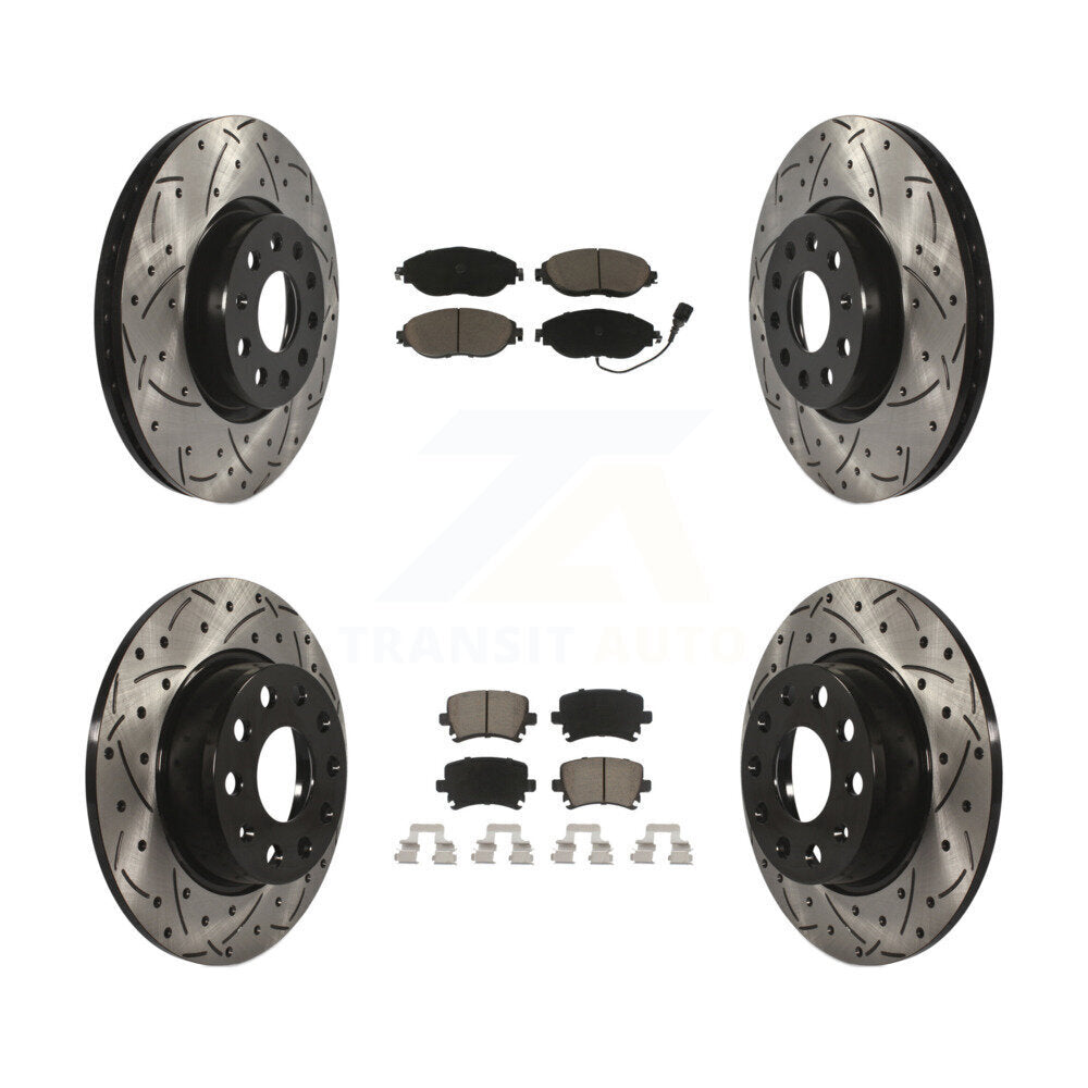 Kit de plaquettes en céramique pour Rotor de frein à disque, fente de perçage avant et arrière, pour Volkswagen GT