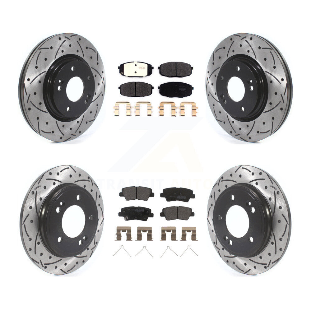 Kit de plaquettes de frein semi-métalliques pour rotors de frein avant et arrière, pour Kia Forte 2020 1.6
