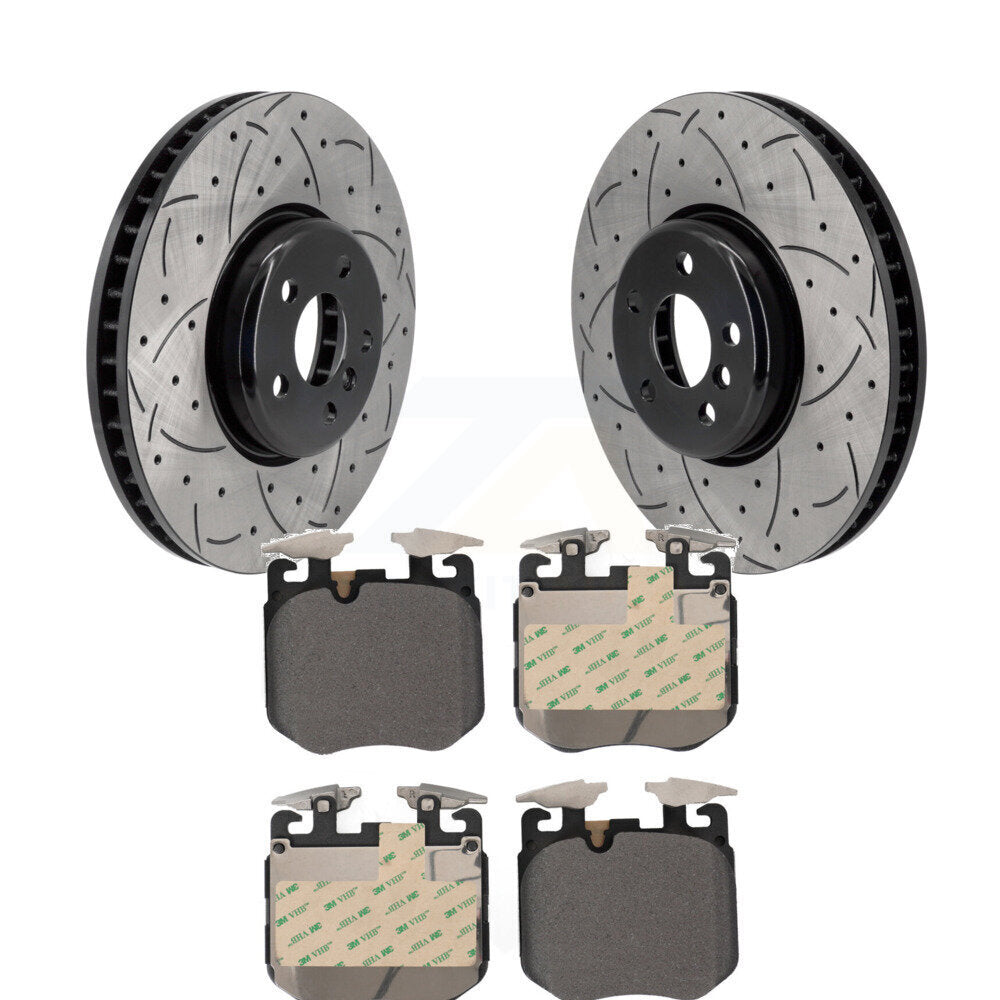 Kit de plaquettes semi-métalliques pour Rotor de frein à disque, fente de perçage avant, pour BMW 540i xDriv 2019
